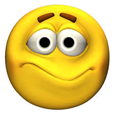 Smiley face with mouth contorted