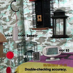 Checking sensor under tarp