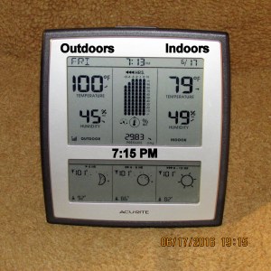 Temperature at seven-fifteen