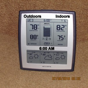 Weather station at six AM