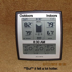 Temperature at eight-thirty