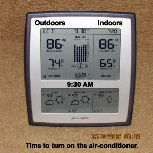 Temperature at nine-thirty