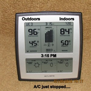 A/C off at three-fifteen