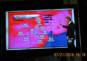 Weather map at four-eighteen