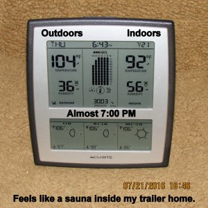 Temperature at seven