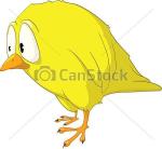 Sad yellow bird