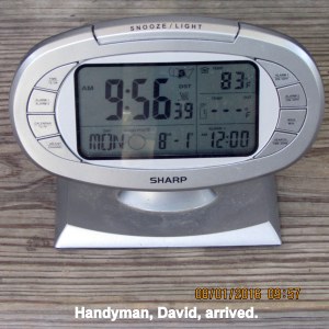 Handyman David arrives