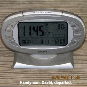 Handyman David departed