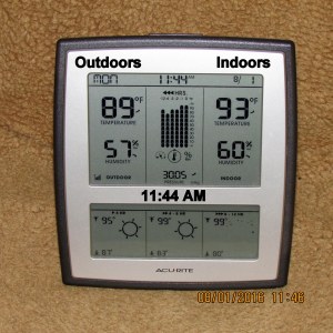 Temperature at eleven-forty