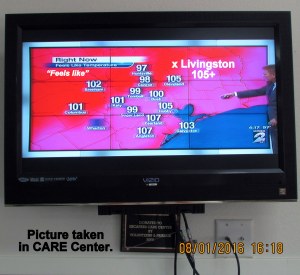 TV weather at four-eighteen