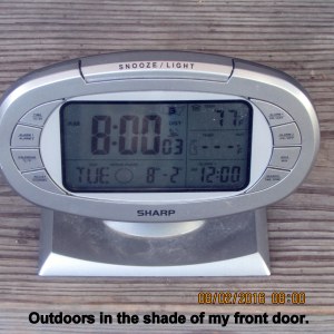 In the shade at eight