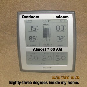 Temperature at seven