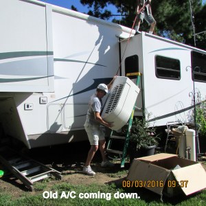 Old A/C is coming down