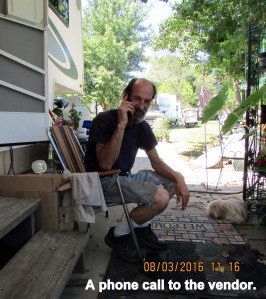 Phone call to vendor