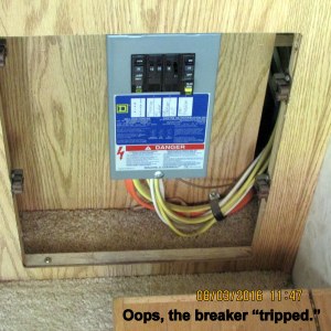 Breaker was tripped
