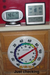 Comparing three thermometers