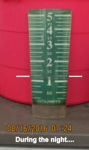 Overnight, over one inch of rain