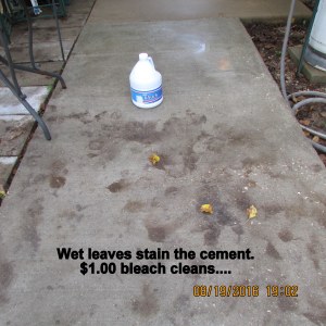 Bleaching the cement