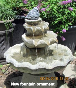 Bird fountain ornament