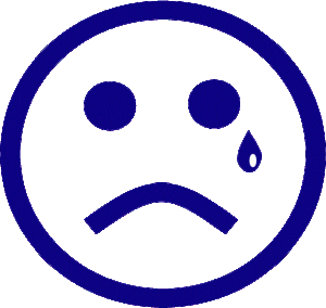 Smiley face blue and sad