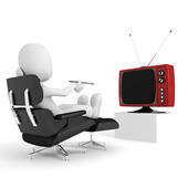 White stick figure watching TV (2)