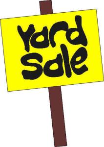 Yard sale sign