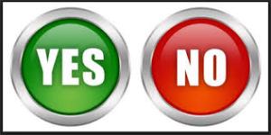Yes and no buttons