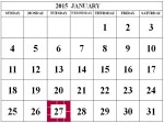 Calendar January 2015