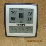 Temperature at ten PM