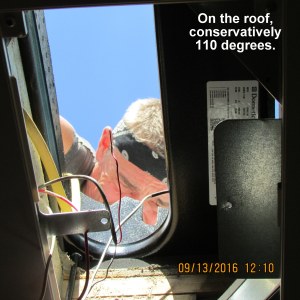 One-hundred-ten degrees on the roof
