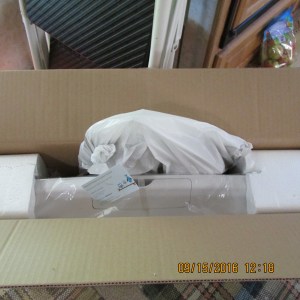 Small thermostat unit added to A/C lower unit carton