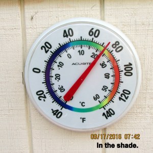 Temperature at seven