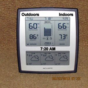 Temperature at seven-twenty