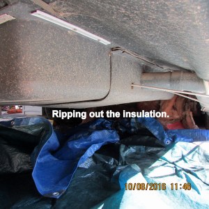 Ripping out insulation