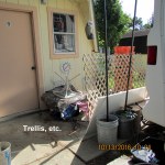 Clutter behind trailer