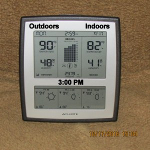 Temperature at three PM