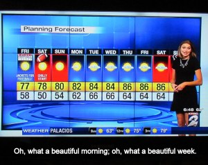 Ten days TV weather report