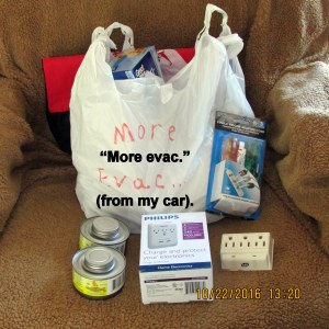 More evacuation stuff from my car