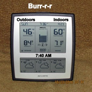 Temperature at seven-forty