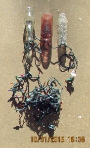 Vases and Christmas lights