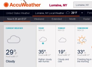 Lorraine New York weather