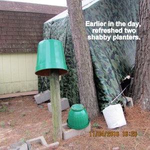 Spray painted planters