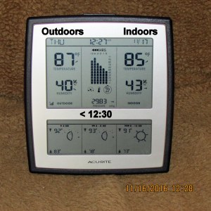 Temperature before twelve-thirty