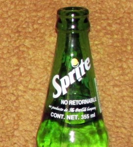 No retornable Sprite bottle