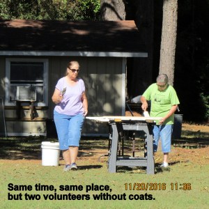 Barbara and Linda without coats