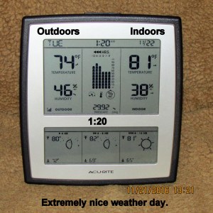 Temperature at one-twenty