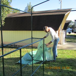 Shaking out the cover