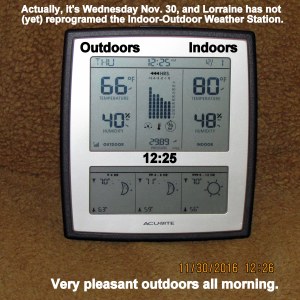 Temperature at twelve-thirty