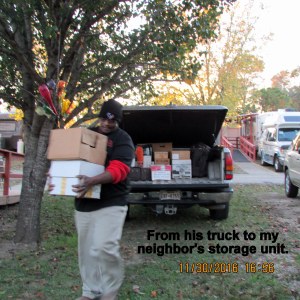 From James truck to Alice storage unit