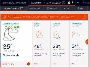 AccuWeather at seven AM